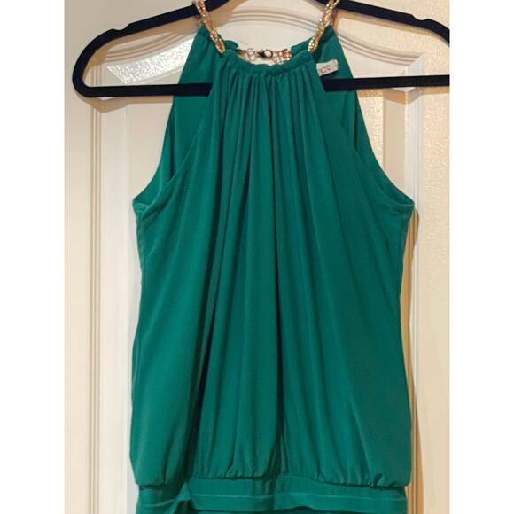 Emerald Green Cache Halter Dress Size 2 - Picture 4 of 9